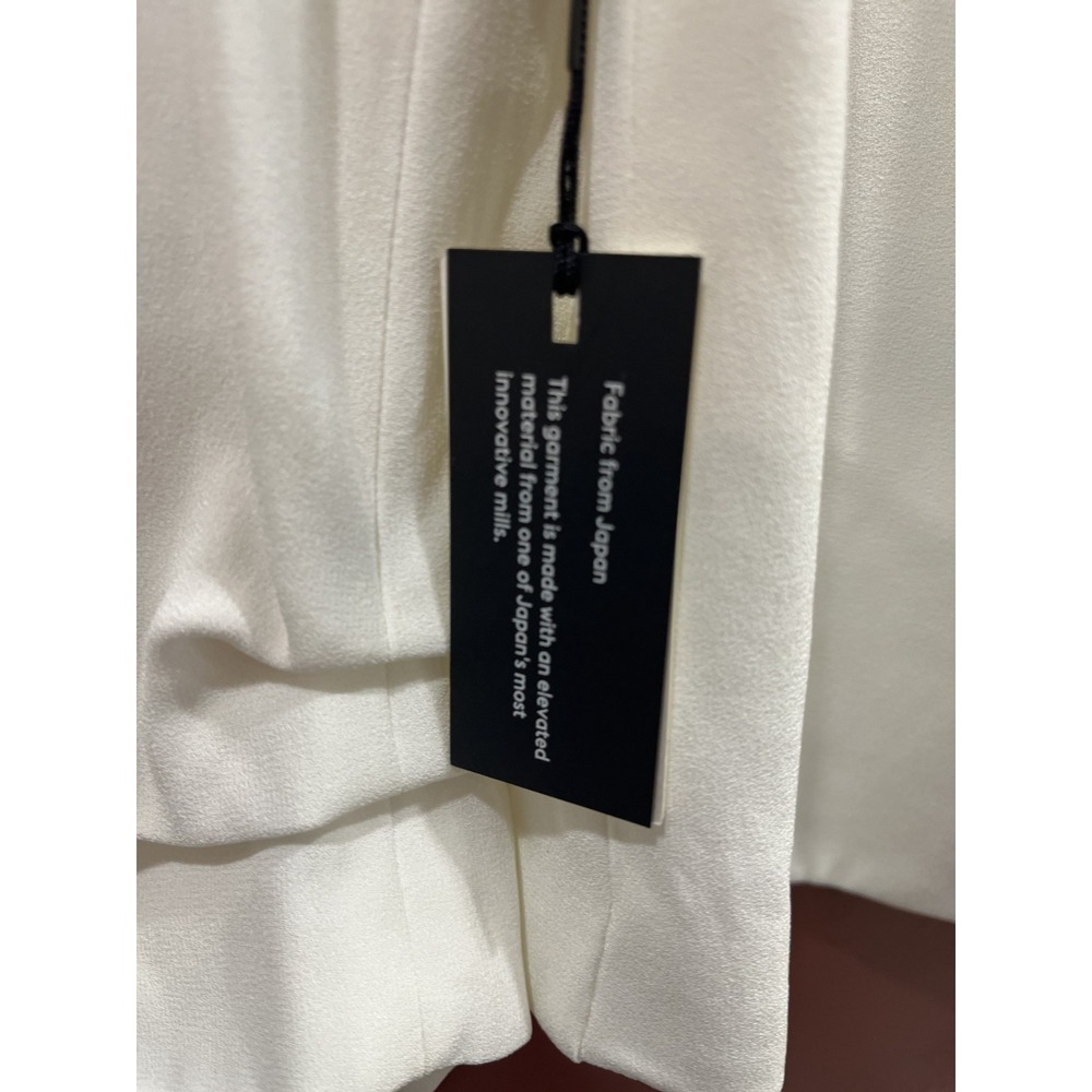 NWT Aritzia Babaton Power Blazer Shawl Collar White Jacket Ruched Sleeves Size 2 - Picture 4 of 5